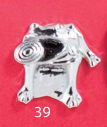 3340-39 Aplic resina Metal&middot;litzat 6CM